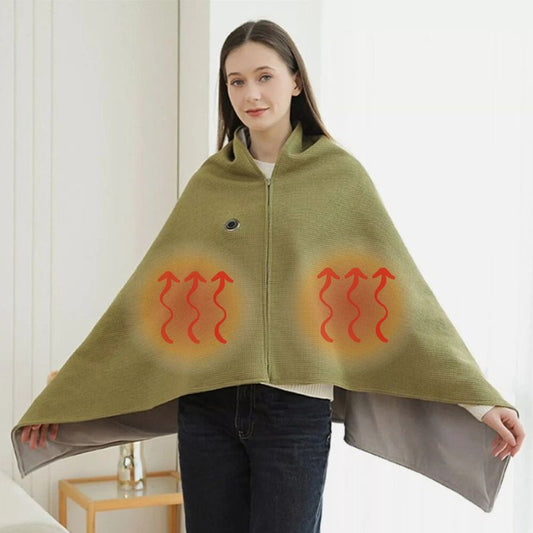 🎁🔥Christmas Sale-Up to 50% OFF❄️Portable Soft Zipper Electric Heated Blanket Shawl☀️Warm the entire winter