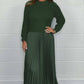 🔥Hot Sale 50% OFF!!⚡50K+ SOLD!❄️🔥Women's Solid Color Long Sleeve Jumper & Pleated Bottom Dress