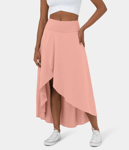 💃Summer Hot Sale 49% OFF🔥High Waisted High Low Ruffle 2-in-1 Flowy Quick Dry Casual Maxi Skirt