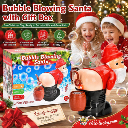 ⏳LAST DAY SALE ONLY ￡13.99!!🎅🎁🎁70% OFF!!!-Ready for Christmas!🎅 Santa Bubble Maker – one-click automatic bubbles with music & lights. Safe rounded edges, perfect Christmas gift for grandkids! 🫧✨