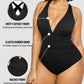 🏖️Last Day Special Price ￡12.99!!🔥Smart Sculpt Plunge Swimsuit Flatter Your Figure🩱
