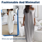 💃Last Day Special Discount❤️Women's Summer Casual Loose Solid Color Short-Sleeve Long Dress