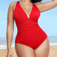 🏖️Last Day Special Price ￡12.99!!🔥Smart Sculpt Plunge Swimsuit Flatter Your Figure🩱