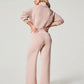 🔥Limited Time Sale-50% OFF💝Women's Oversized Half Zip Wide Leg 2 Piece Outfits Lounge Set