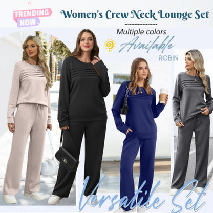 🔥LAST DAY SALE 70% OFF👍✨Women's Crew Neck Top & Drawstring Pants Set1