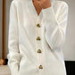 🍂Autumn New Arrivals🌸Women's Casual Autumn Plain Yarn Buttoned Cardigan