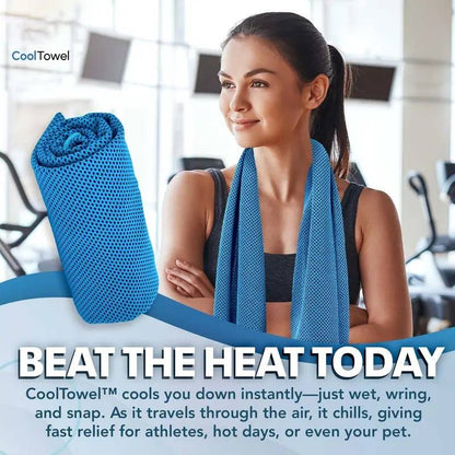 🔥Summer Hot Sale - BUY 1 GET 1 FREE(Each only ￡3.49)!!⚡50K+ SOLD!❄️Cold Sweat Towel You Can Use Anywhere, Anytime! Reusable Soft Absorbent Cooling Portable2