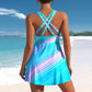 🚨FLASH SAEL 60% OFF!!✨Women's Plants Print V Neck Swimdress & Tankini Set