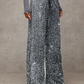 💖💃LAST DAY SALE 50% OFF✨Women's Sequin Sparkle Wide Leg Pants with Elastic Waistband✨