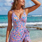🏖️Summer Hot Sale - ONLY ￡14.98!!⚡50K+ SOLD!🌞🌊Deep V Knot Detail Skirted Swimsuit