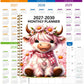 🐮 2026–2030 Monthly Planner ✨ Cute Highland Cow 5-Year Calendar | Large Monthly Blocks for Long-Term Planning