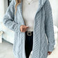 Women’s Fuzzy Sherpa Hooded Cardigan, Soft Plush Fleece Open Front Coat, Long Sleeve Mid-Length Relaxed Fit Jacket, Cozy Fall Winter Outerwear, Warm Teddy Jacket for Women❄️