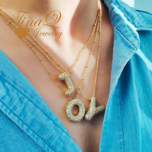 🔥Last Day 49% OFF🔥Bubble Letter Necklace - 💞Make your own one-of-a-kind💞