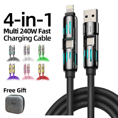 🔥Limited Time Buy 1 Get 1 Free⚡ 4-in-1 Multi 240W Fast Charging Cable