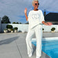 💓Summer Hot Sale 50% OFF🌼Casual two-piece set for women, plain top and loose trousers