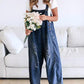 💃Limited time sale 50% OFF💓👖Women's Cute Casual Button Jumpsuit Ripped Denim Overalls