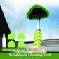 Extendable Windshield Cleaning Tool – 180° Rotating Head Car Window Cleaner with Non-Slip Grip & 4 Reusable Washable Microfiber Pads, Streak-Free Interior Glass Cleaning Kit