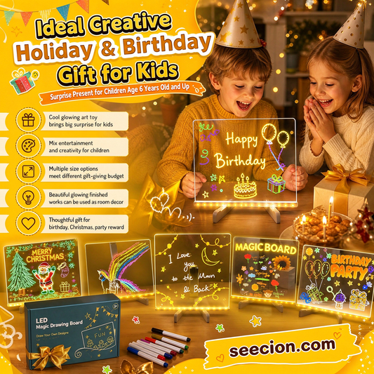⏳LAST DAY SALE ONLY￡10.99!🔥✨ LED Note Board 🎨Includes 7 colour pens, bright display & reusable – Perfect for messages, reminders & creative fun 🖍️