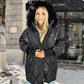 ✨Women’s Fashion Mid-length Parka 🧥 – Autumn And Winter Knit Sleeve Patchwork, Flattering Fit for Cold Days