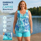 🏖️ 50% OFF! ✨ Sporty Two-Piece Bathing Suit – Criss-Cross Neck, Boy Shorts, Quick-Dry 🏄‍♀️