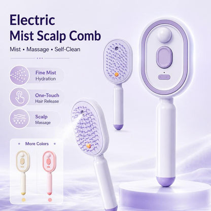💖LAST DAY SALE ONLY ￡14.99!!💖ProGlide™🇬🇧 Scalp Massager Comb 💆‍♀️ – Self-Cleaning 🧼, Tangle-Free ✂️ & Frizz-Control Hair Brush with Soothing Mist Spray 💨✨ | Perfect for Dry, Brittle Hair 💧🌟