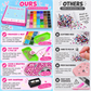 AB Color Jelly Flatback Resin Rhinestones Kit with Storage Organizer Box Glue and Tools for DIY Nail Art Clothes and Phone Case Decoration