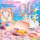 🎁Christmas Gift idea 49%OFF - 🦪Oyster shell beaded gift box🎅Kids' DIY Bead Bracelet Making Kit💎