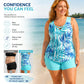 🏖️ 50% OFF! ✨ Sporty Two-Piece Bathing Suit – Criss-Cross Neck, Boy Shorts, Quick-Dry 🏄‍♀️