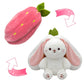 🍓Valentine's Day 50% off🍓Strawberry Bunny Transformed into Little Rabbit🎀 Fruit Doll Plush Toy🐰