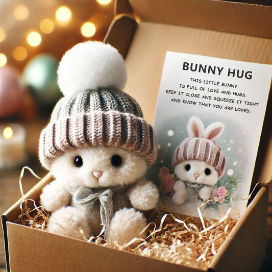 🎁Special Sale 50% OFF🐇Handmade Mini Bunny Hug Cute Easter Gift