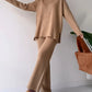 🔥New Year Sale 50% OFF💃💓V-Neck Casual Slit Knitted Two-Piece Set