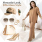 🔥New Year Sale 50% OFF💃💓V-Neck Casual Slit Knitted Two-Piece Set