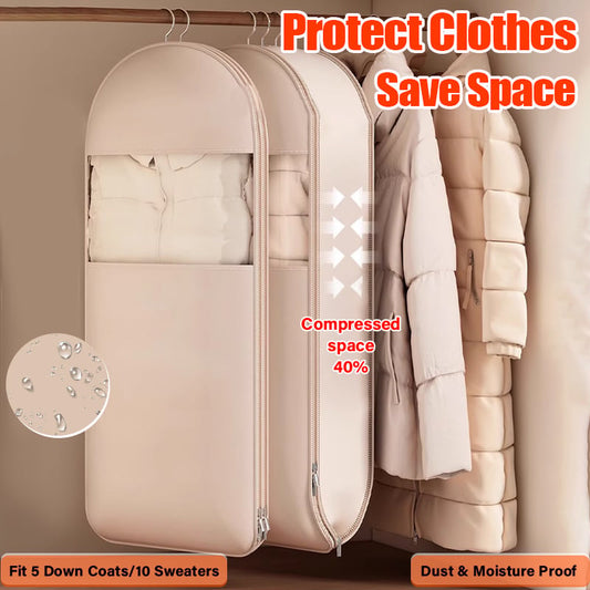 🔥Spring Hot Sale 50% OFF🔥2025 Space Saving Hanging Garment Bag with Self Compression Zipper