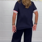 ✨Early Summer New-50%OFF✨Side Stripe Short Sleeve T-Shirt & Wide Leg Joggers Set
