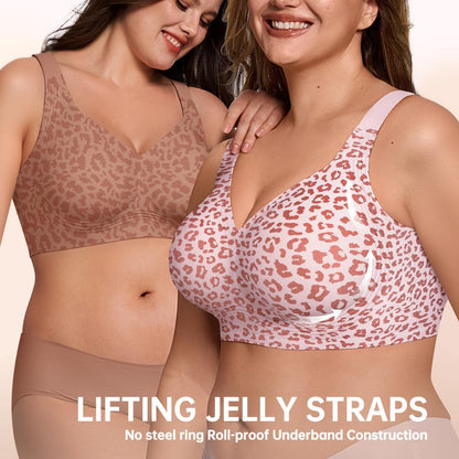🏆LAST DAY SALE 50% OFF 🔥OEAK Women Jelly Bras Wirefree Full Coverage No Underwire Everyday Bras Comfortable Wireless Padded Tshirt Bra👍1