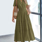 ⏰💜2026 Summer Hot Sale 50% OFF🎉Women's Lightweight Short Sleeve V Neck Elastic Waist Dress
