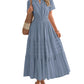 ⏰💜2026 Summer Hot Sale 50% OFF🎉Women's Lightweight Short Sleeve V Neck Elastic Waist Dress