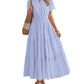 ⏰💜2026 Summer Hot Sale 50% OFF🎉Women's Lightweight Short Sleeve V Neck Elastic Waist Dress