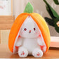🍓Valentine's Day 50% off🍓Strawberry Bunny Transformed into Little Rabbit🎀 Fruit Doll Plush Toy🐰