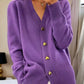 🍂Autumn New Arrivals🌸Women's Casual Autumn Plain Yarn Buttoned Cardigan