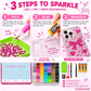 AB Color Jelly Flatback Resin Rhinestones Kit with Storage Organizer Box Glue and Tools for DIY Nail Art Clothes and Phone Case Decoration