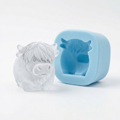 🎁💥LAST DAY SPECIAL PRICE:￡6.99!!🐮 Mini Highland Cow Ice Cube Mold – Cute 3D Ice for Drinks, Parties & Gifts
