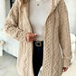 Women’s Fuzzy Sherpa Hooded Cardigan, Soft Plush Fleece Open Front Coat, Long Sleeve Mid-Length Relaxed Fit Jacket, Cozy Fall Winter Outerwear, Warm Teddy Jacket for Women❄️
