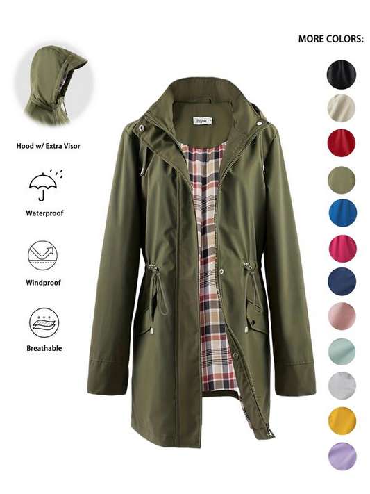🔥This Week's Special Price:£27.99!!🧥💦Womens Chic. Lightweight. Waterproof Jacket🍃-Unleash Style and Durability in Any Storm!