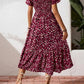 🌈2026 Summer Hot Sale 50% OFF!✨Square Neck Floral Midi Dress – Smocked Bodice, Flowy Tiered Skirt, Romantic 🌸1