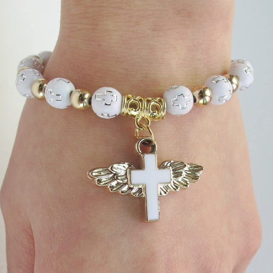 👼🎁BUY 3 PAY 2 ONLY TODAY! - Angel Wing Cross Bracelet