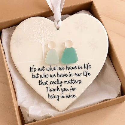 💓🎁Heart-Shaped Sea Glass Friendship Decor🌊✨ Shaped by Nature & Crafted by Hand