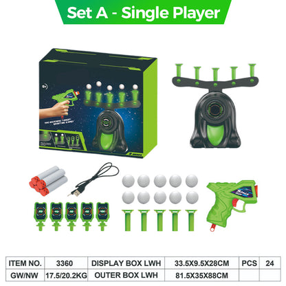 🎁Halloween early promotion 50% OFF💥🎃Glow-in-the-Dark Hovering Shooting Target Pistol Set