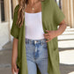 🥇Hot Sale 50% OFF🌺Women's Short Sleeve Pleated Lightweight Open Front Cardigan