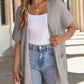 🥇Hot Sale 50% OFF🌺Women's Short Sleeve Pleated Lightweight Open Front Cardigan